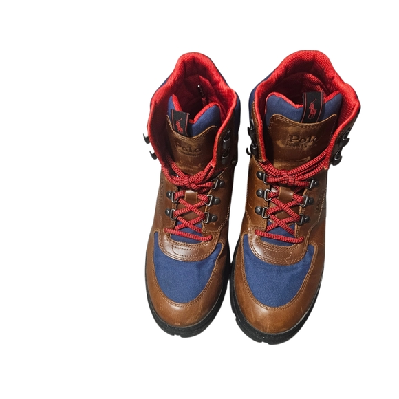 Polo Ralph Lauren Brown and Navy Men's Boots - Picture 2 of 7